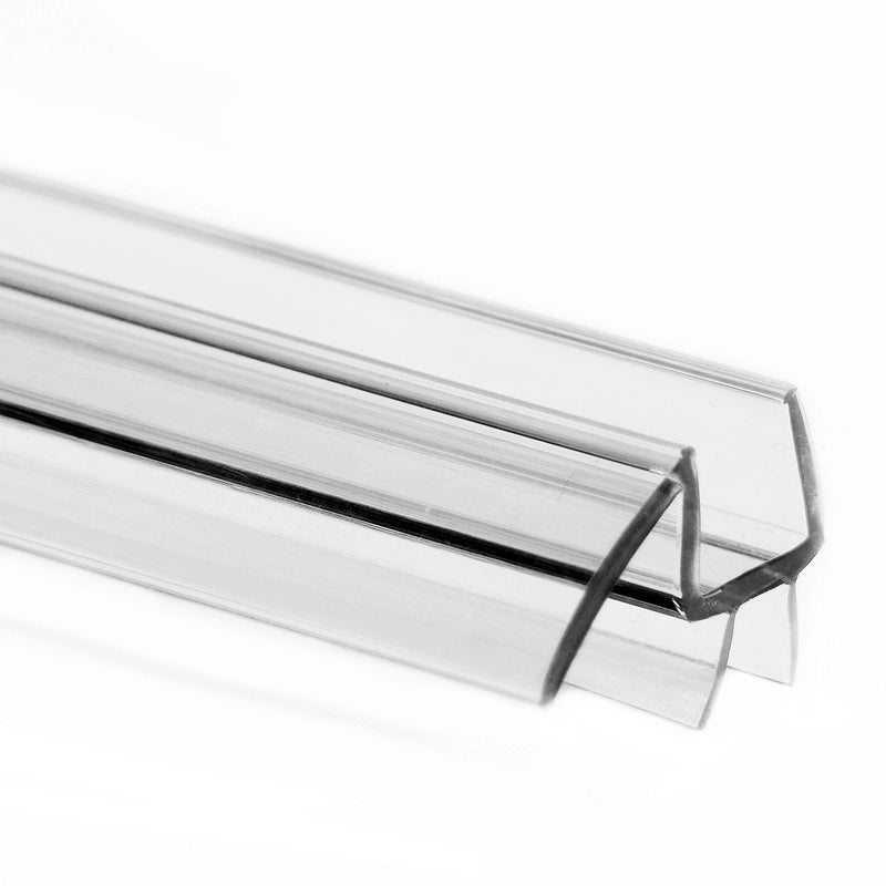 eatelle Shower Door Bottom Seal with Drip Rail for 3/8" (10mm) Thick Glass, 36" Long Sweep - Ultra Clear Polycarbonate - Image 1